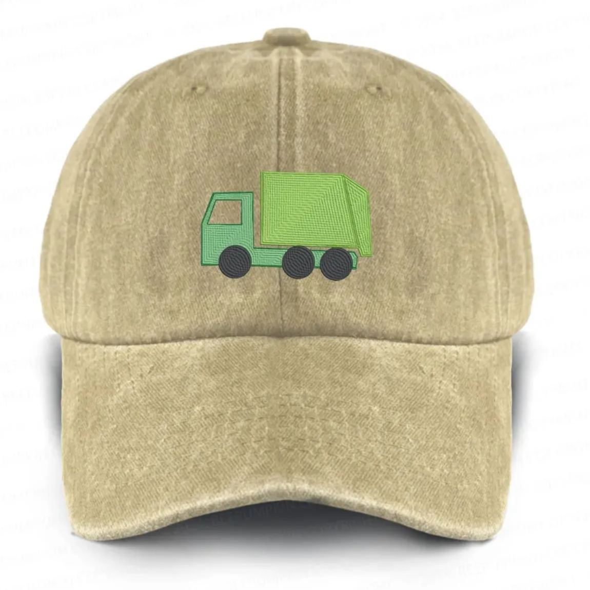 Garbage Trash Truck Washed Baseball Cap For Kids