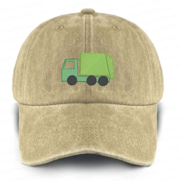Garbage Trash Truck Washed Baseball Cap For Kids