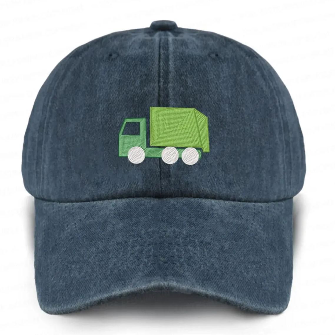 Garbage Trash Truck Washed Baseball Cap For Kids
