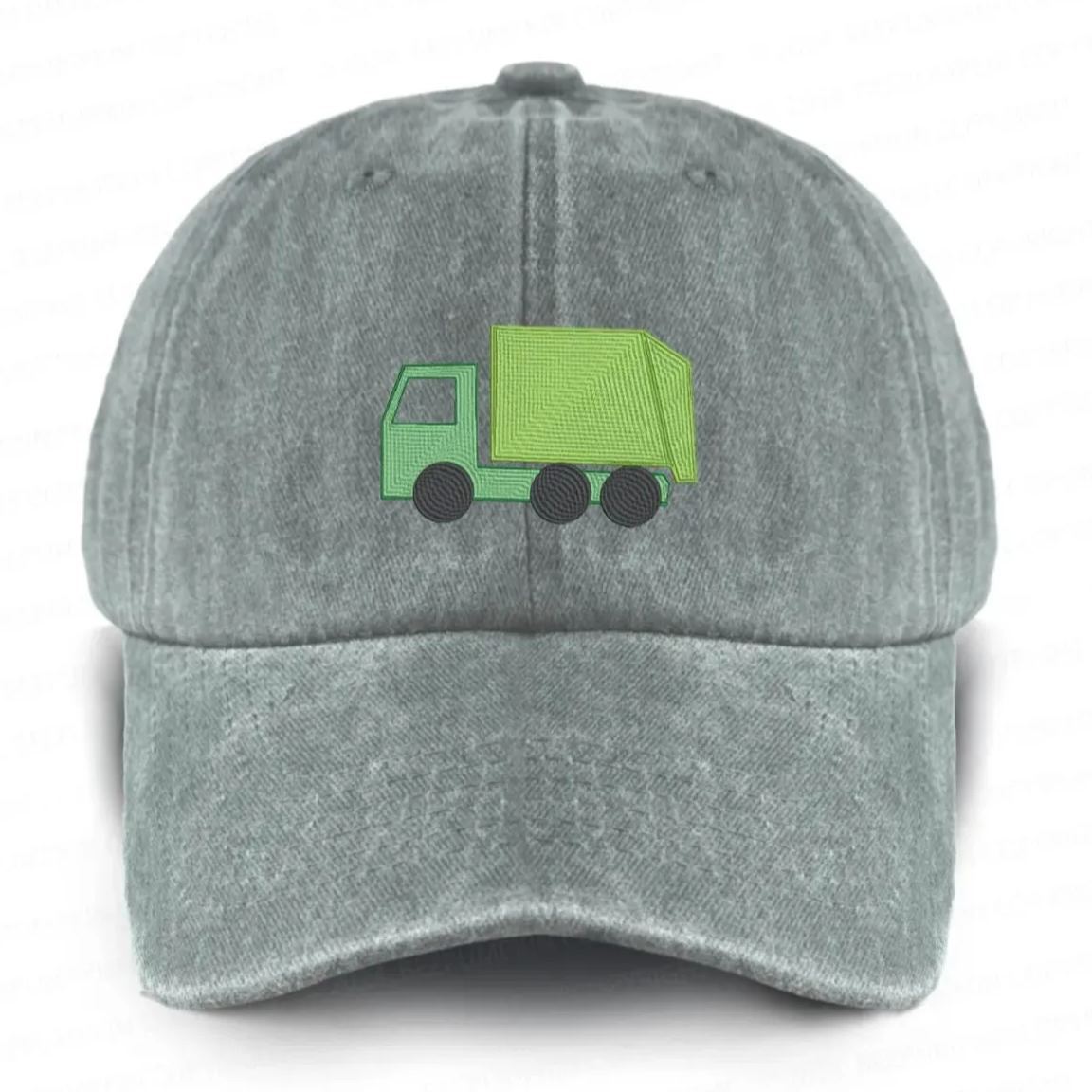 Garbage Trash Truck Washed Baseball Cap For Kids