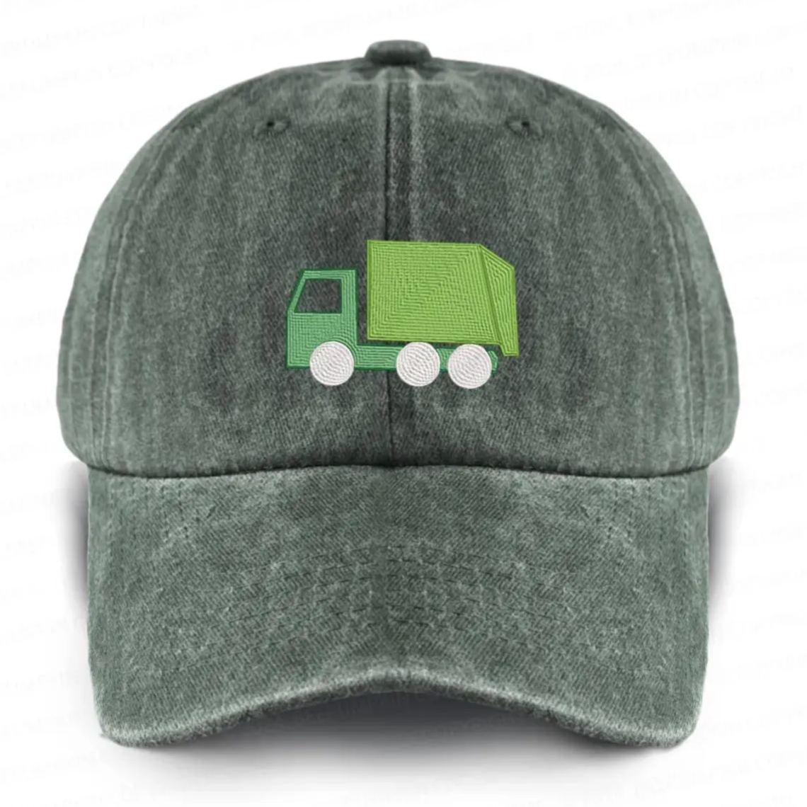 Garbage Trash Truck Washed Baseball Cap For Kids