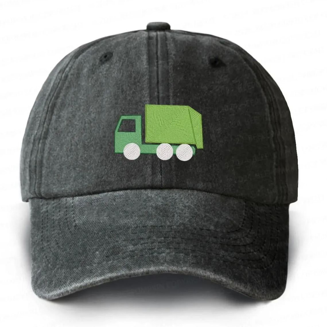 Garbage Trash Truck Washed Baseball Cap For Kids