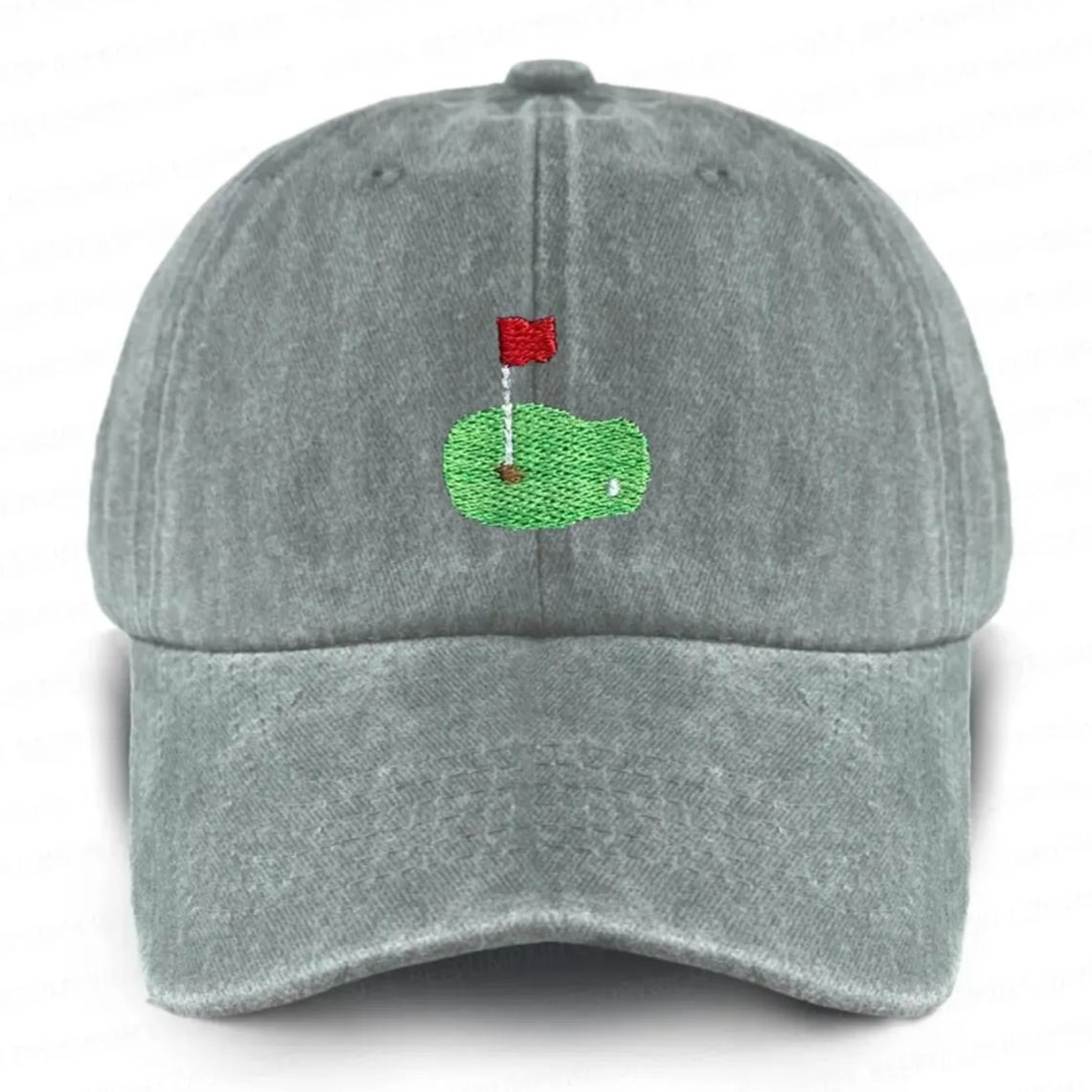Personalized Name Embroidered Golf Washed Baseball Cap For Kids