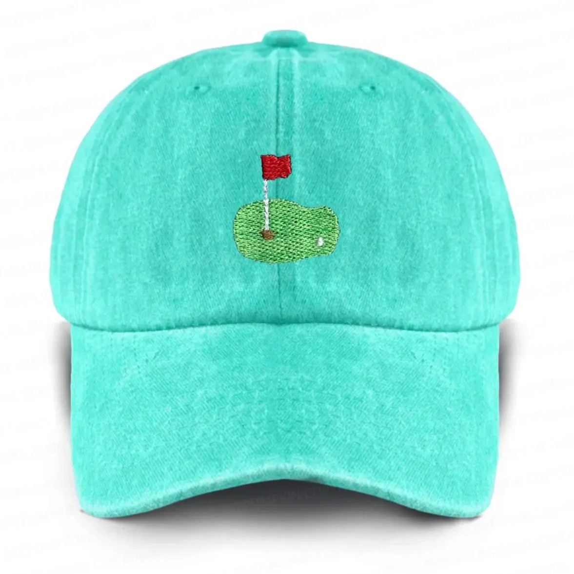 Personalized Name Embroidered Golf Washed Baseball Cap For Kids