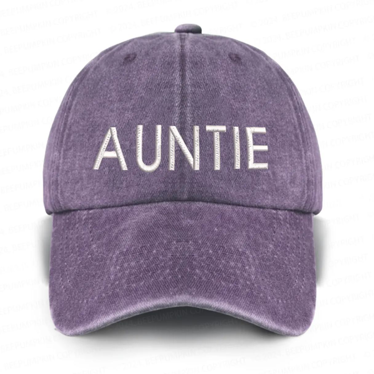 Vintage Washed AUNTIE Embroidered Baseball Cap