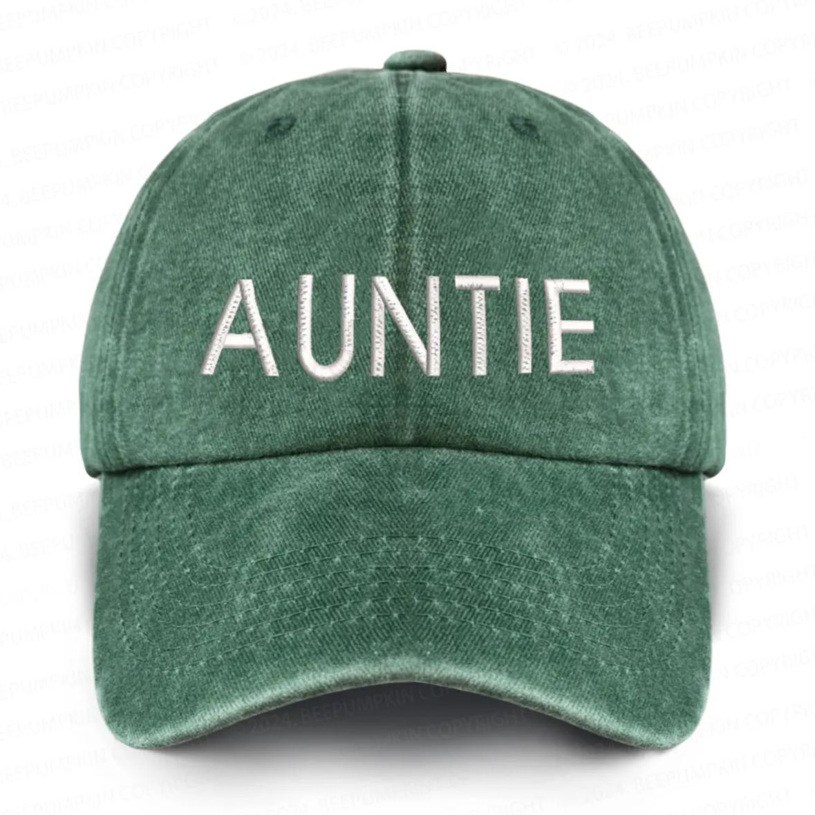 Vintage Washed AUNTIE Embroidered Baseball Cap