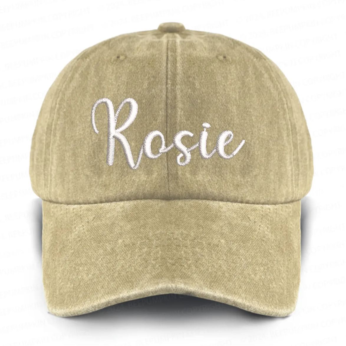 Personalized Vintage Washed Name Embroidered Baseball Cap