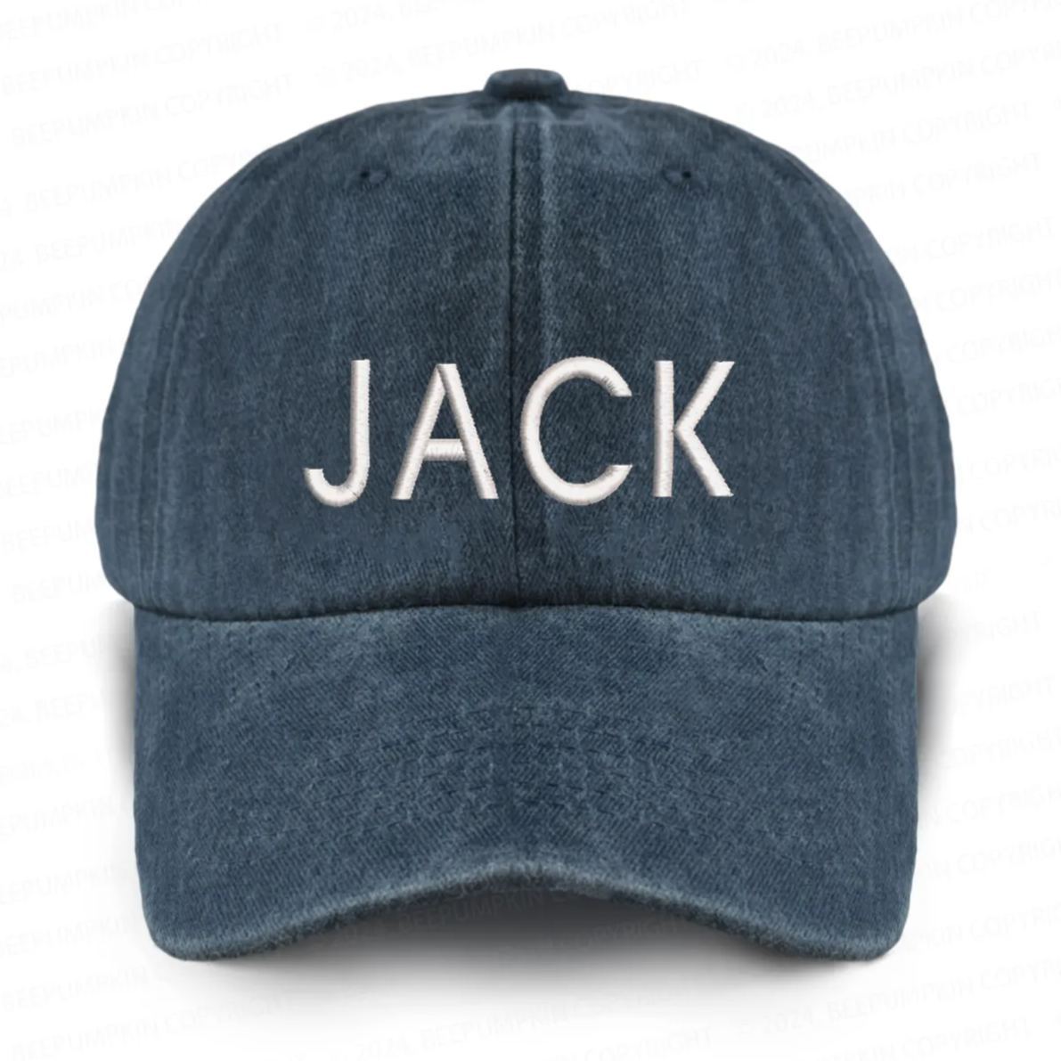 Personalized Vintage Washed Name Embroidered Baseball Cap