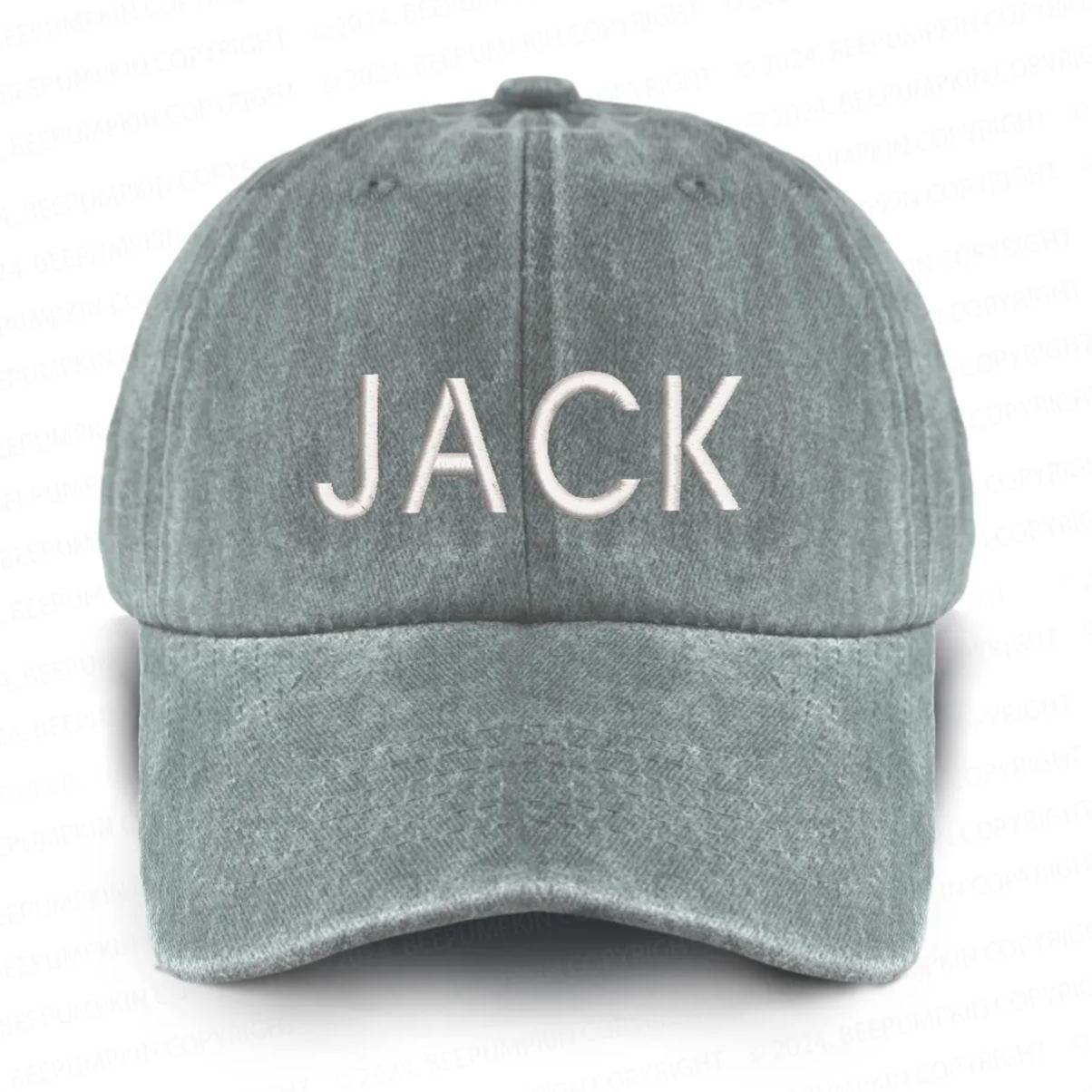Personalized Vintage Washed Name Embroidered Baseball Cap