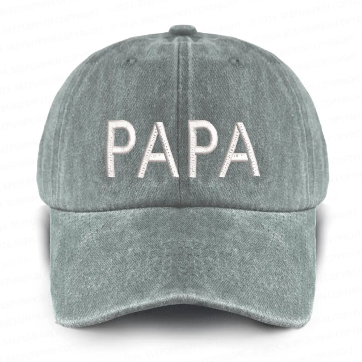 Vintage Washed Papa Embroidered Baseball Cap