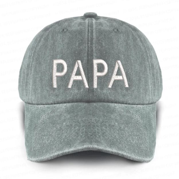 Vintage Washed Papa Embroidered Baseball Cap