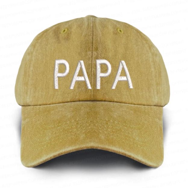 Vintage Washed Papa Embroidered Baseball Cap
