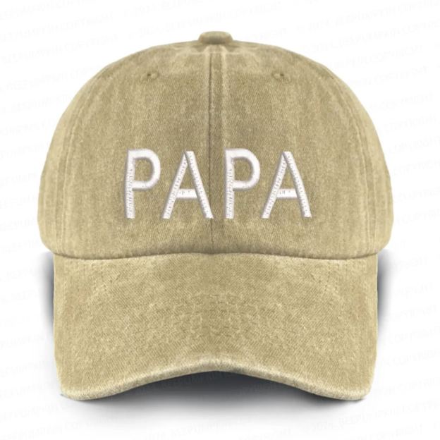 Vintage Washed Papa Embroidered Baseball Cap