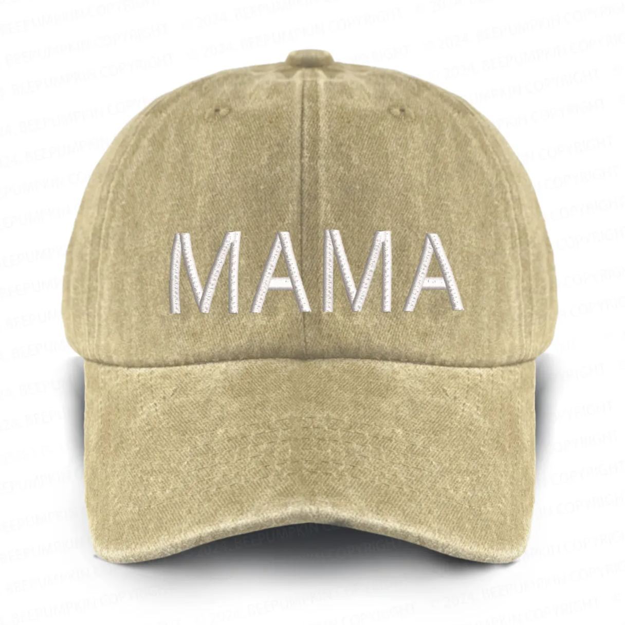 Vintage Washed Mama Embroidered Baseball Cap