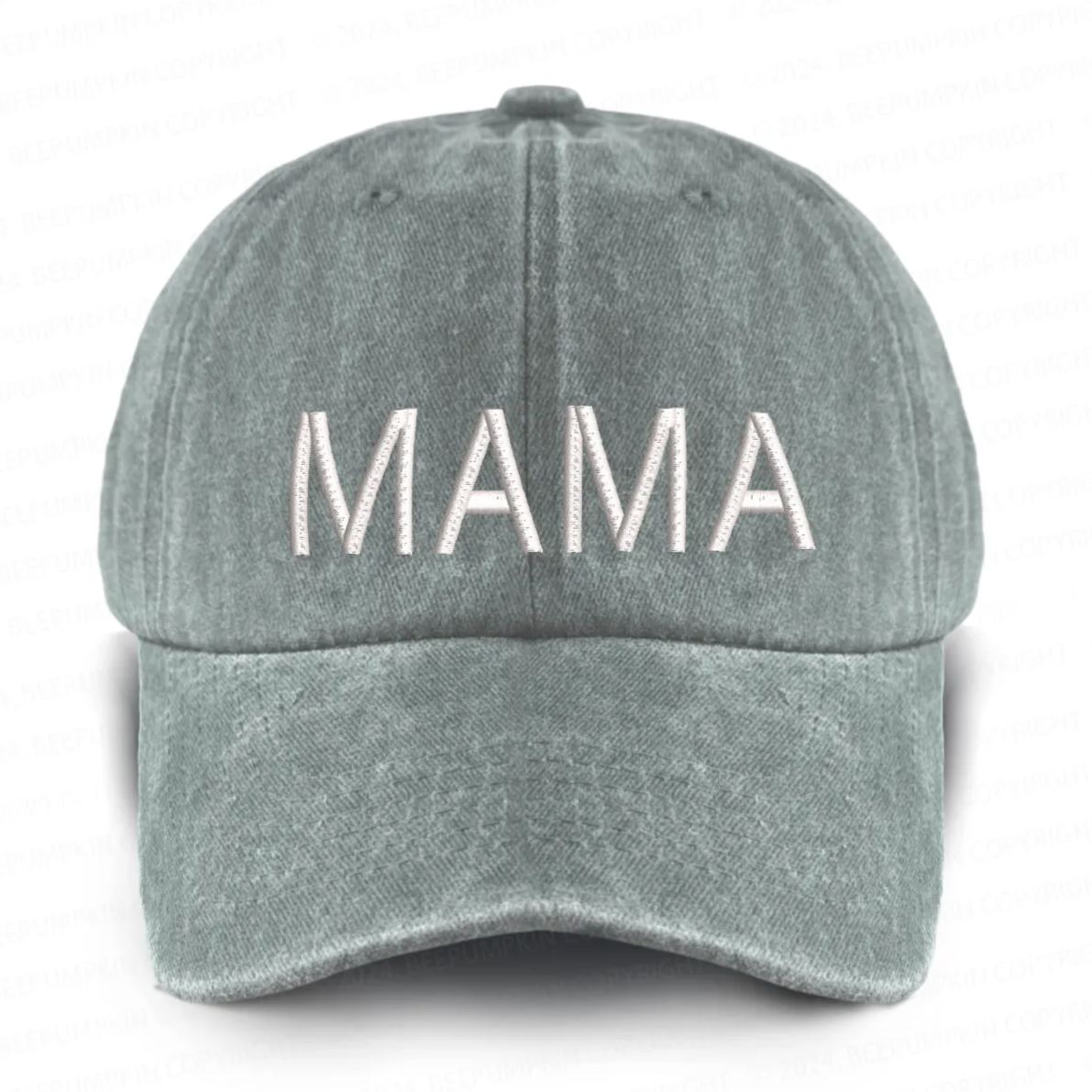 Vintage Washed Mama Embroidered Baseball Cap