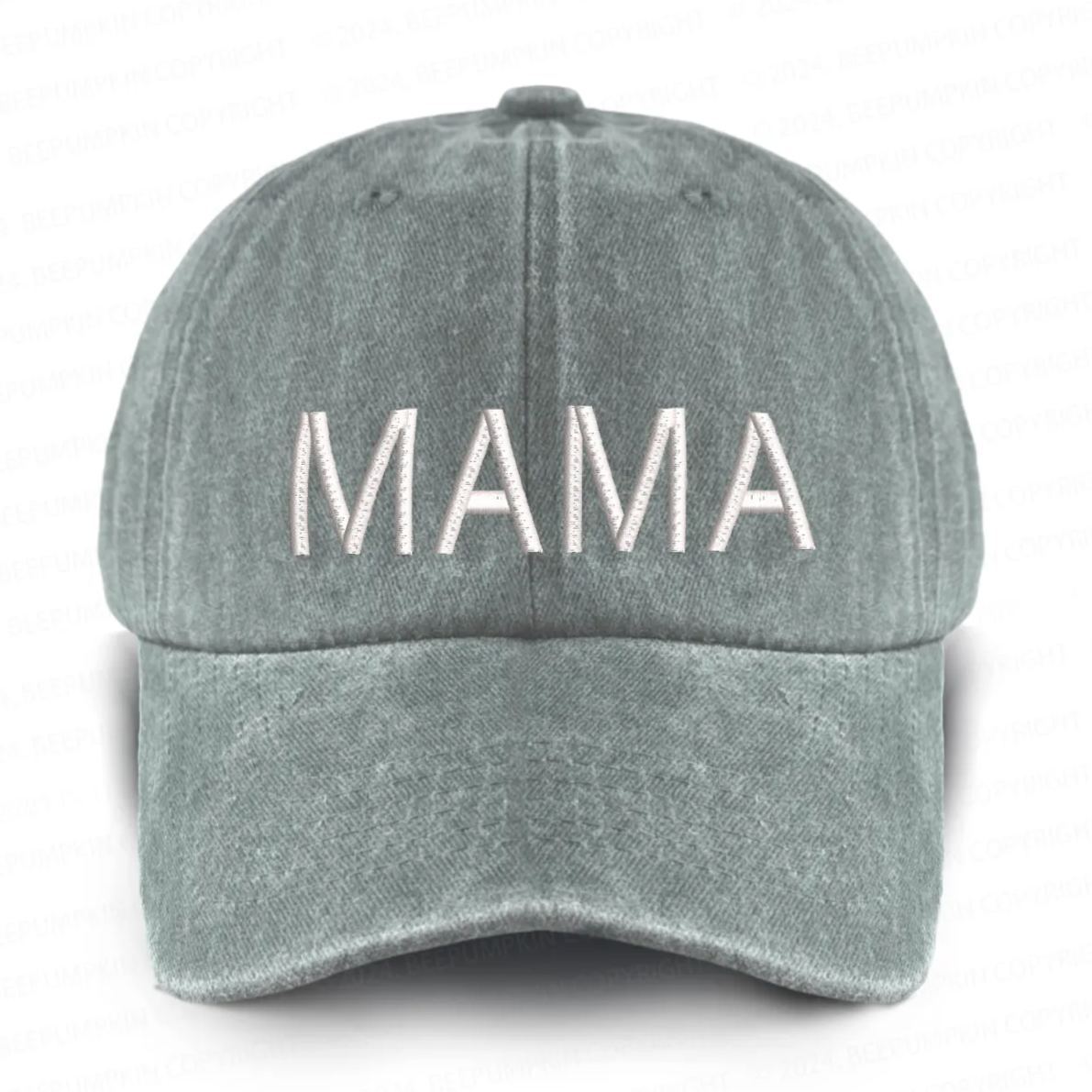 Vintage Washed Mama Embroidered Baseball Cap