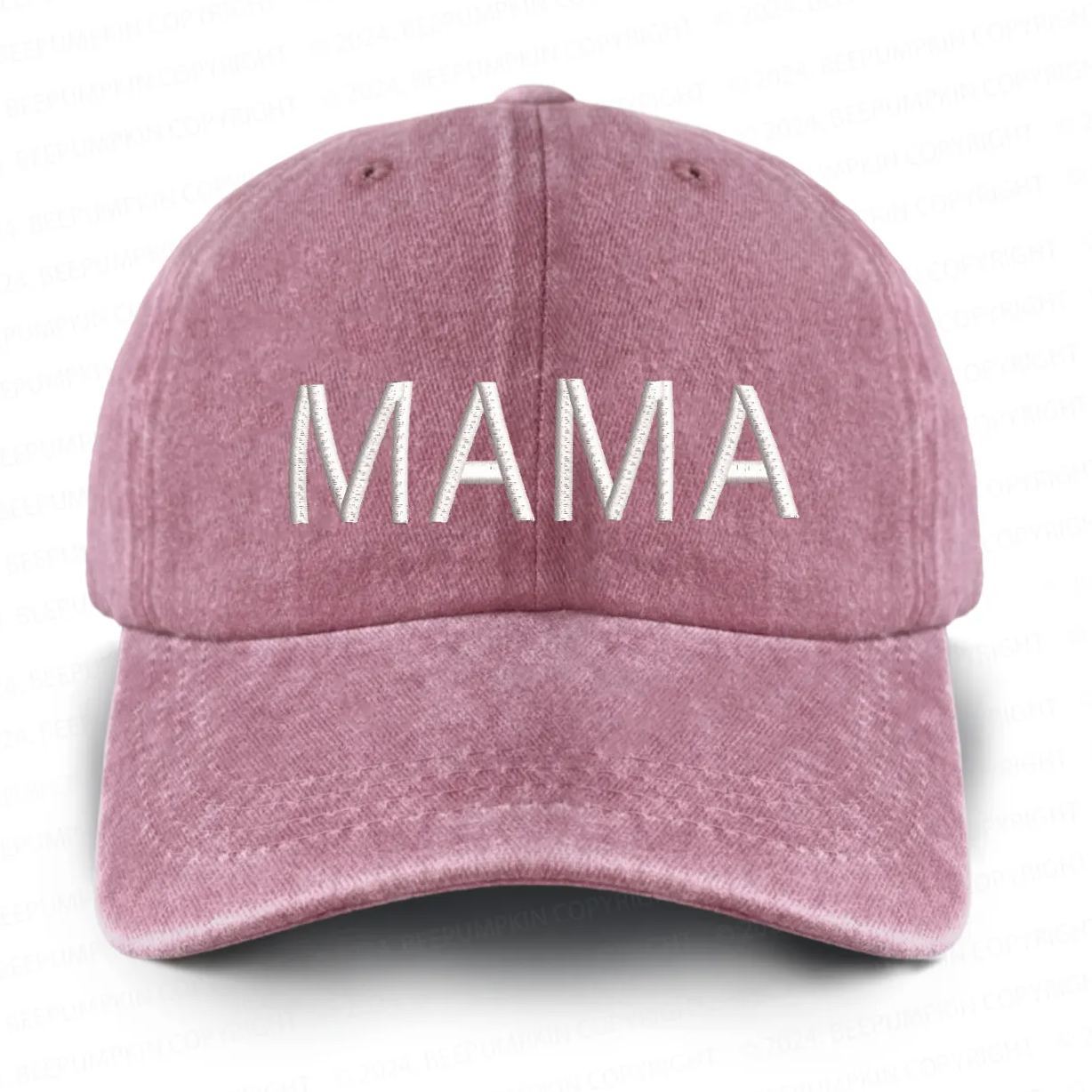 Vintage Washed Mama Embroidered Baseball Cap