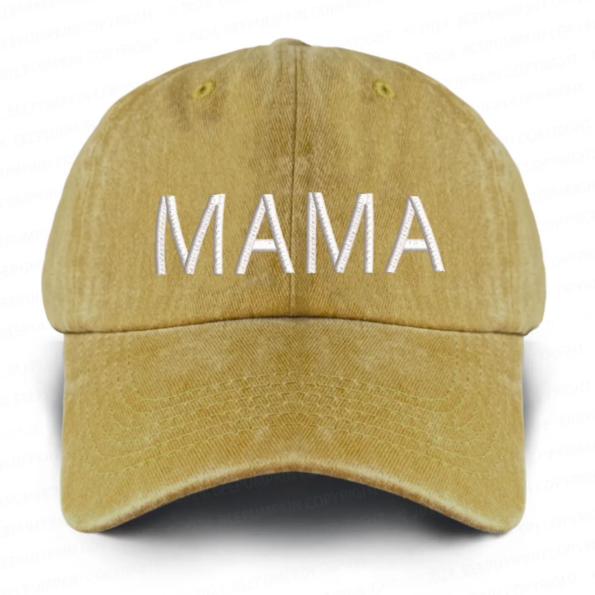 Vintage Washed Mama Embroidered Baseball Cap