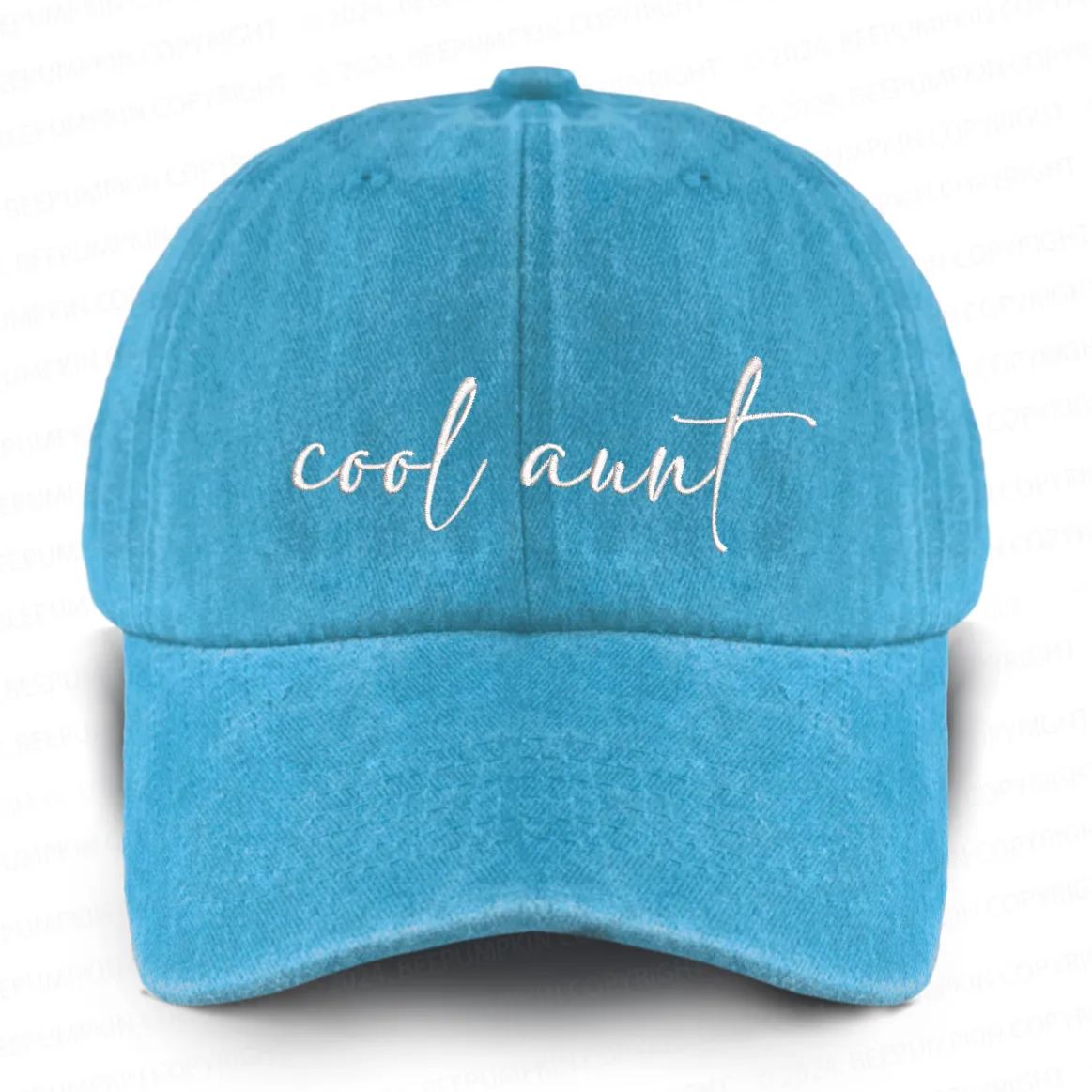 Cool Aunt Embroidered Baseball Cap