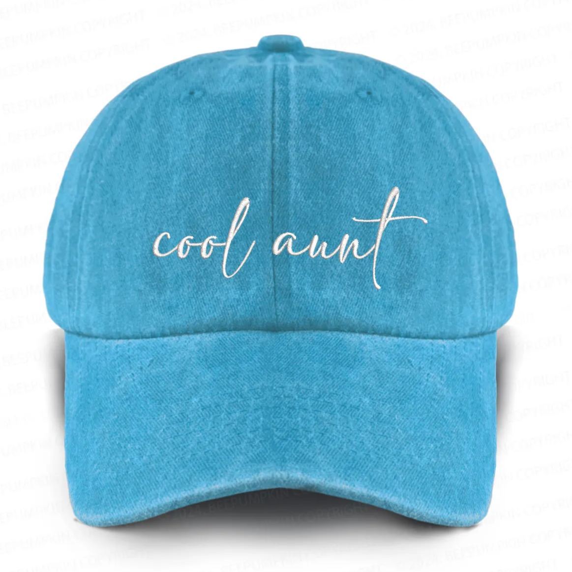 Cool Aunt Embroidered Baseball Cap