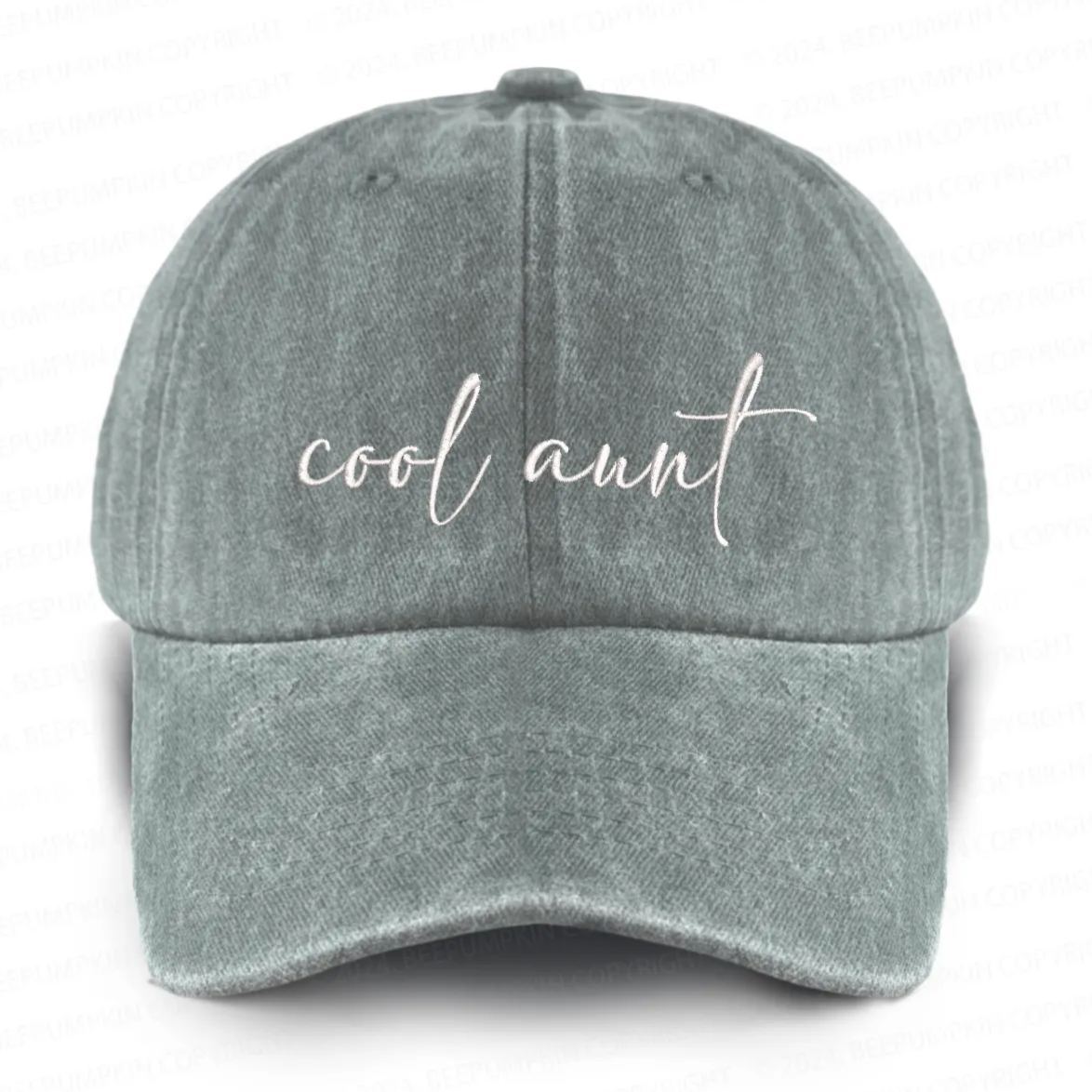 Cool Aunt Embroidered Baseball Cap