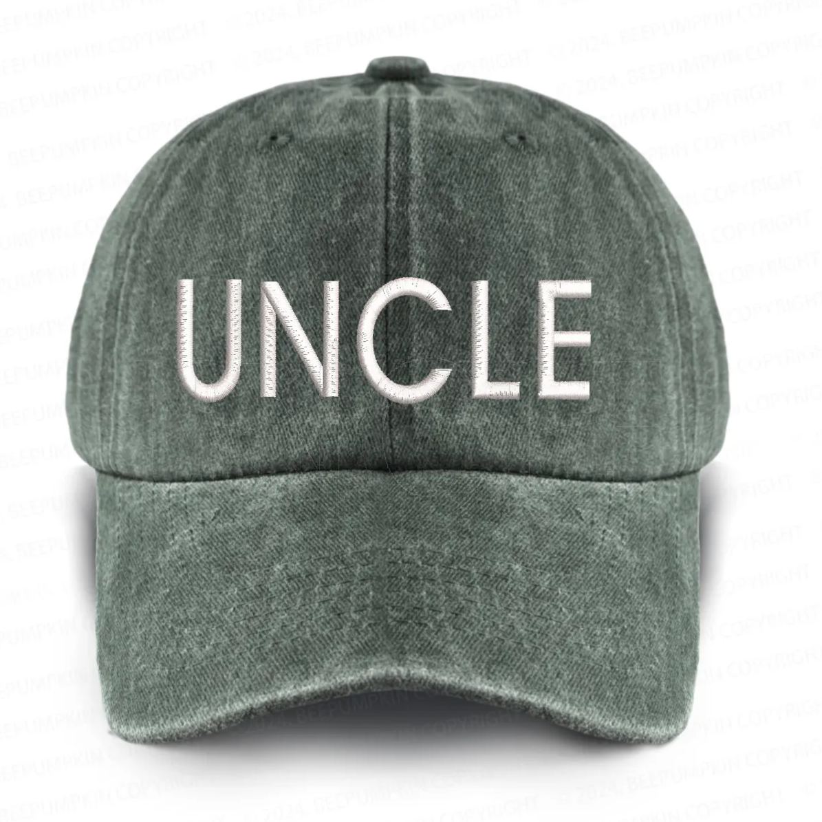 Vintage Washed UNCLE Embroidered Baseball Cap
