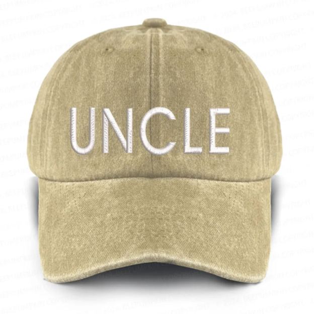 Vintage Washed UNCLE Embroidered Baseball Cap