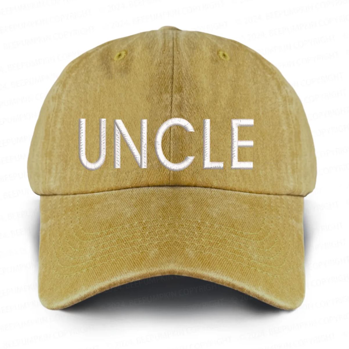 Vintage Washed UNCLE Embroidered Baseball Cap