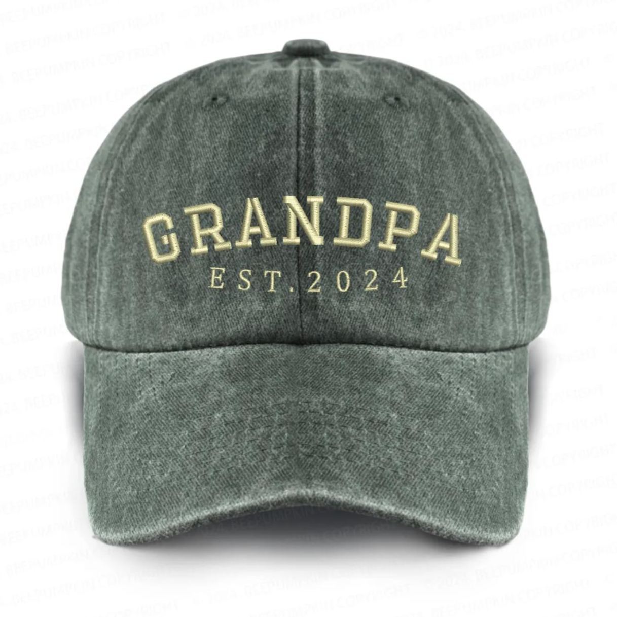 Personalized Date Embroidered Vintage Aldult Baseball Hat