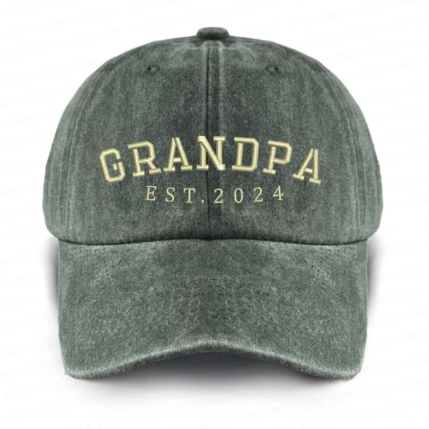 Personalized Date Embroidered Vintage Aldult Baseball Hat