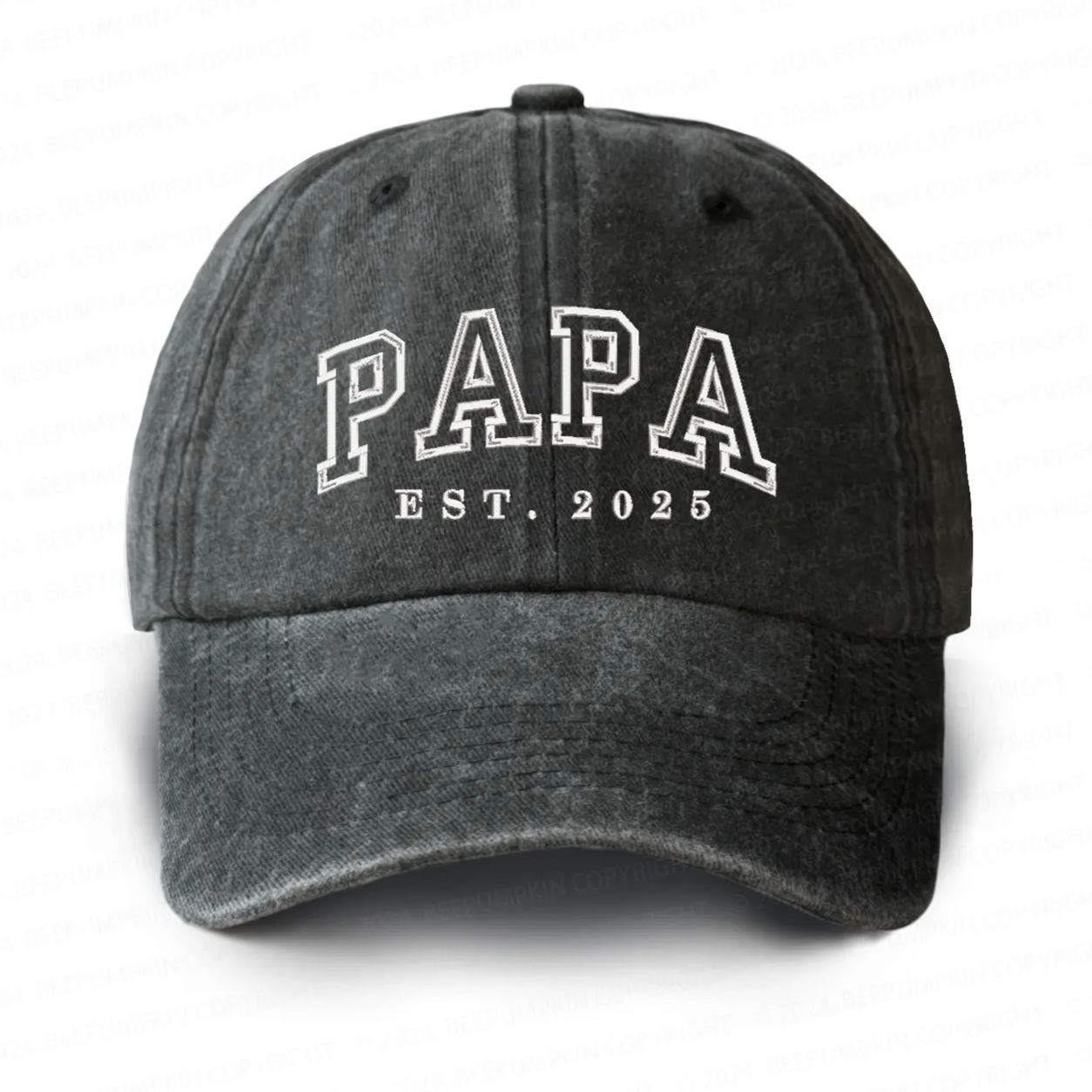Personalized Est. Adult Washed Embroidered Baseball Cap 