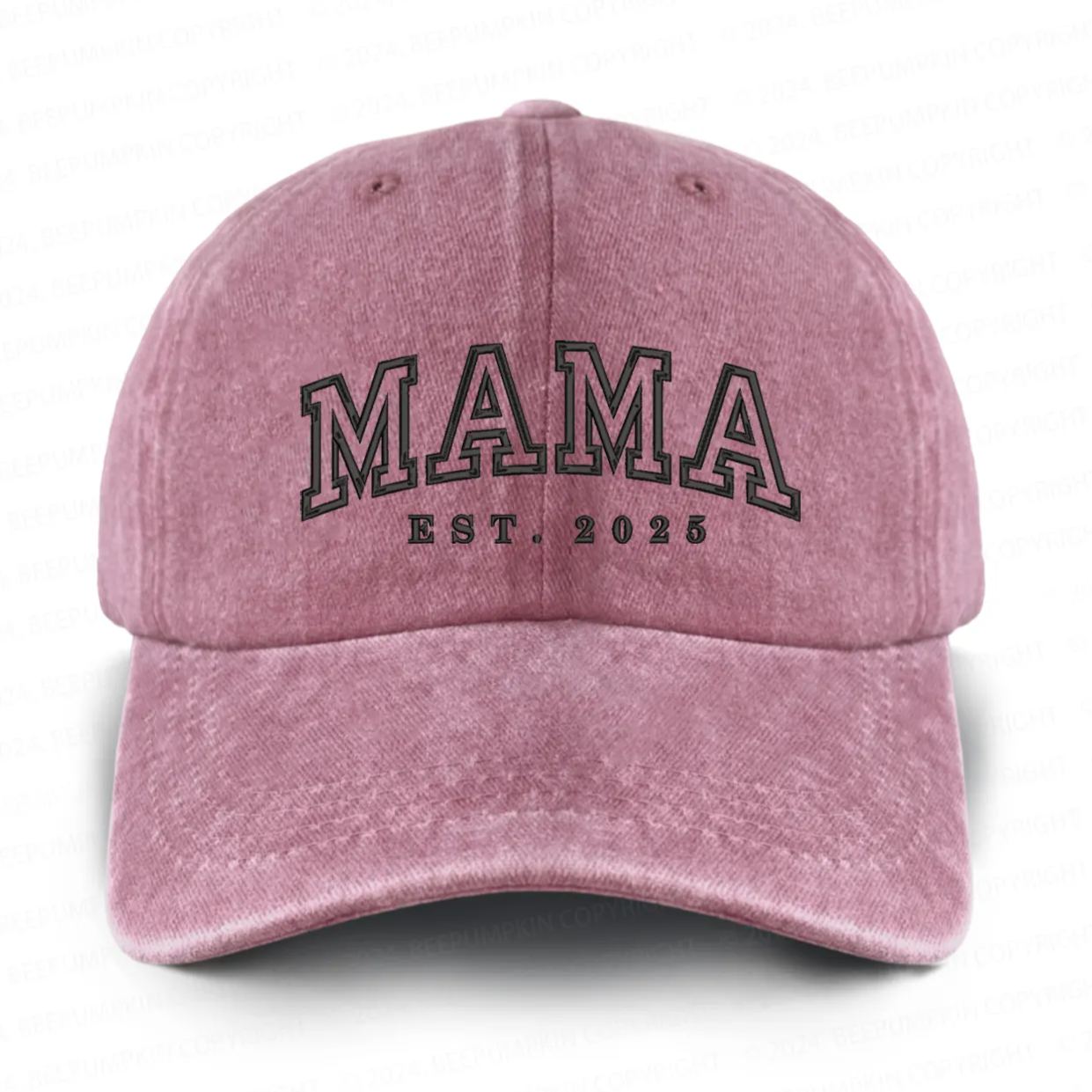 Personalized Est. Adult Washed Embroidered Baseball Cap 