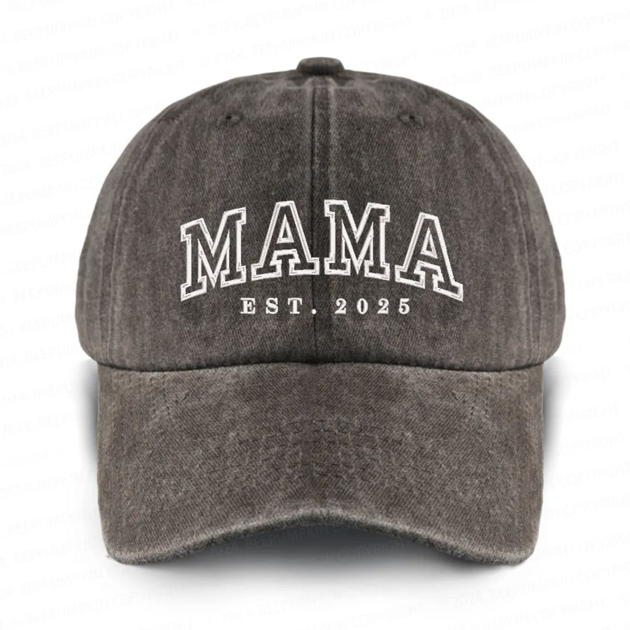 Personalized Est. Adult Washed Embroidered Baseball Cap 
