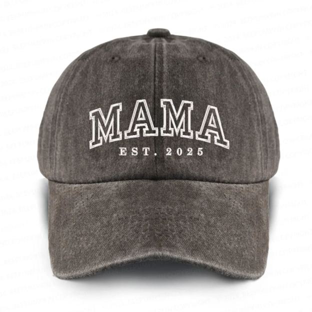 Personalized Est. Adult Washed Embroidered Baseball Cap 