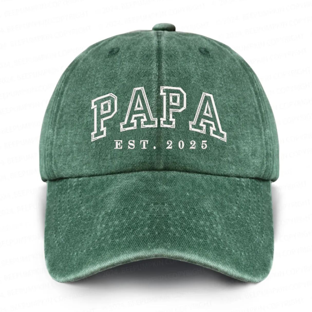 Personalized Est. Adult Washed Embroidered Baseball Cap 