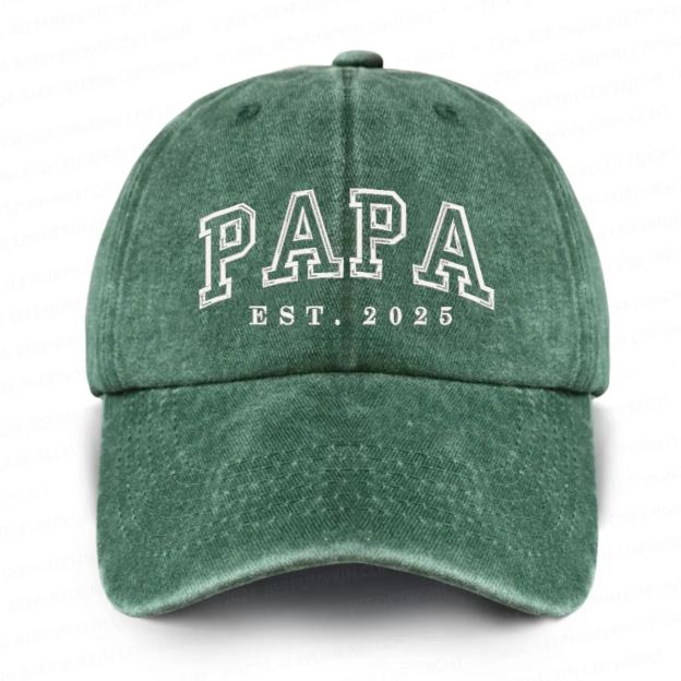 Personalized Est. Adult Washed Embroidered Baseball Cap 