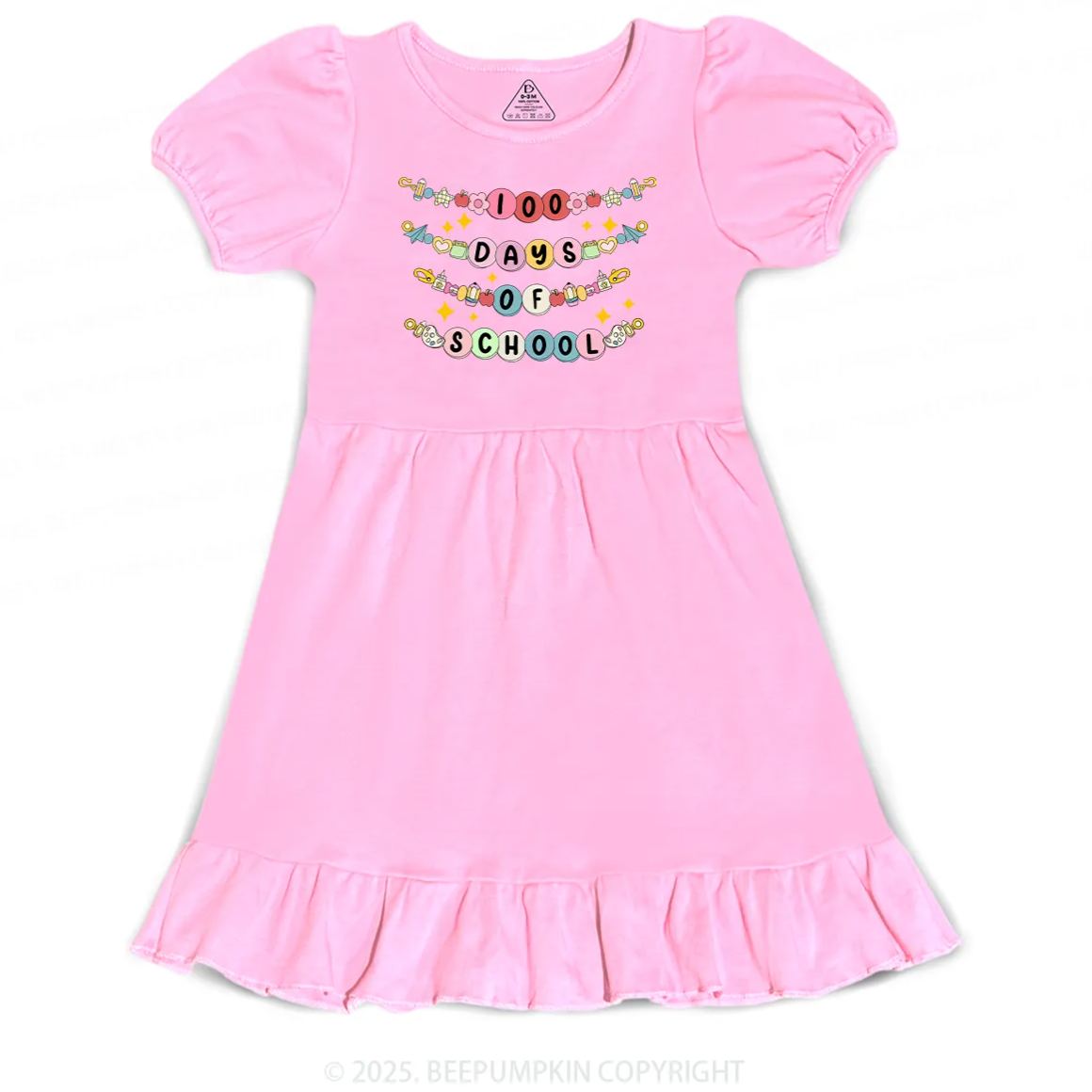 Personalized Name First Day Of School Toddler&Kid's Ruffle Dress Beepumpkin 