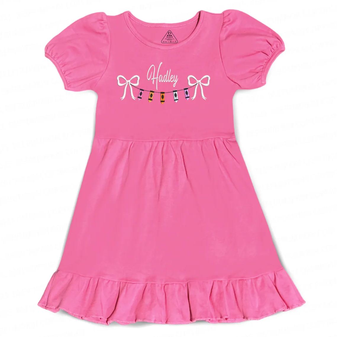 Personalized Name First Day Of School Toddler&Kid's Ruffle Dress Beepumpkin 