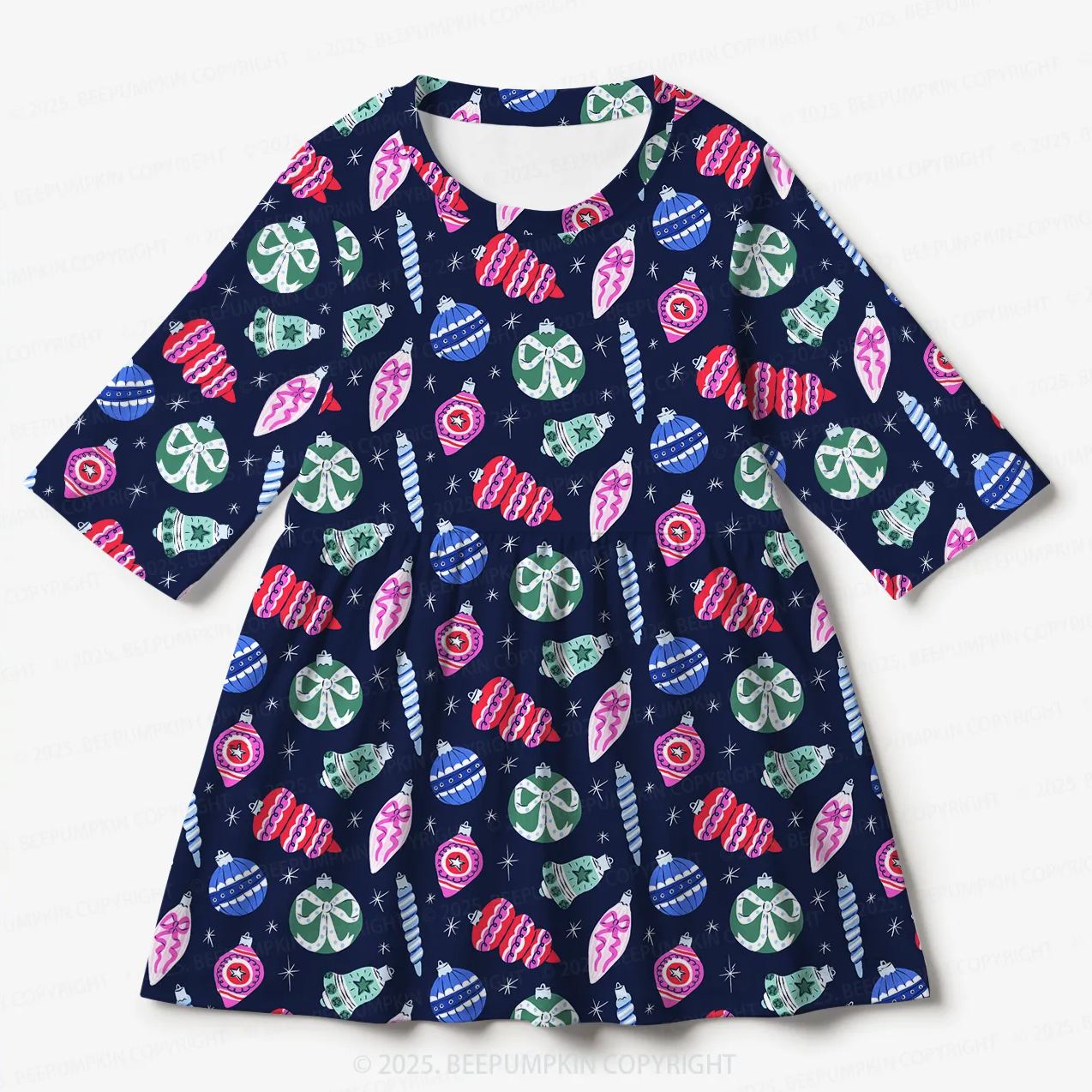 Starry Christmas Night All Over Print Kids Dress