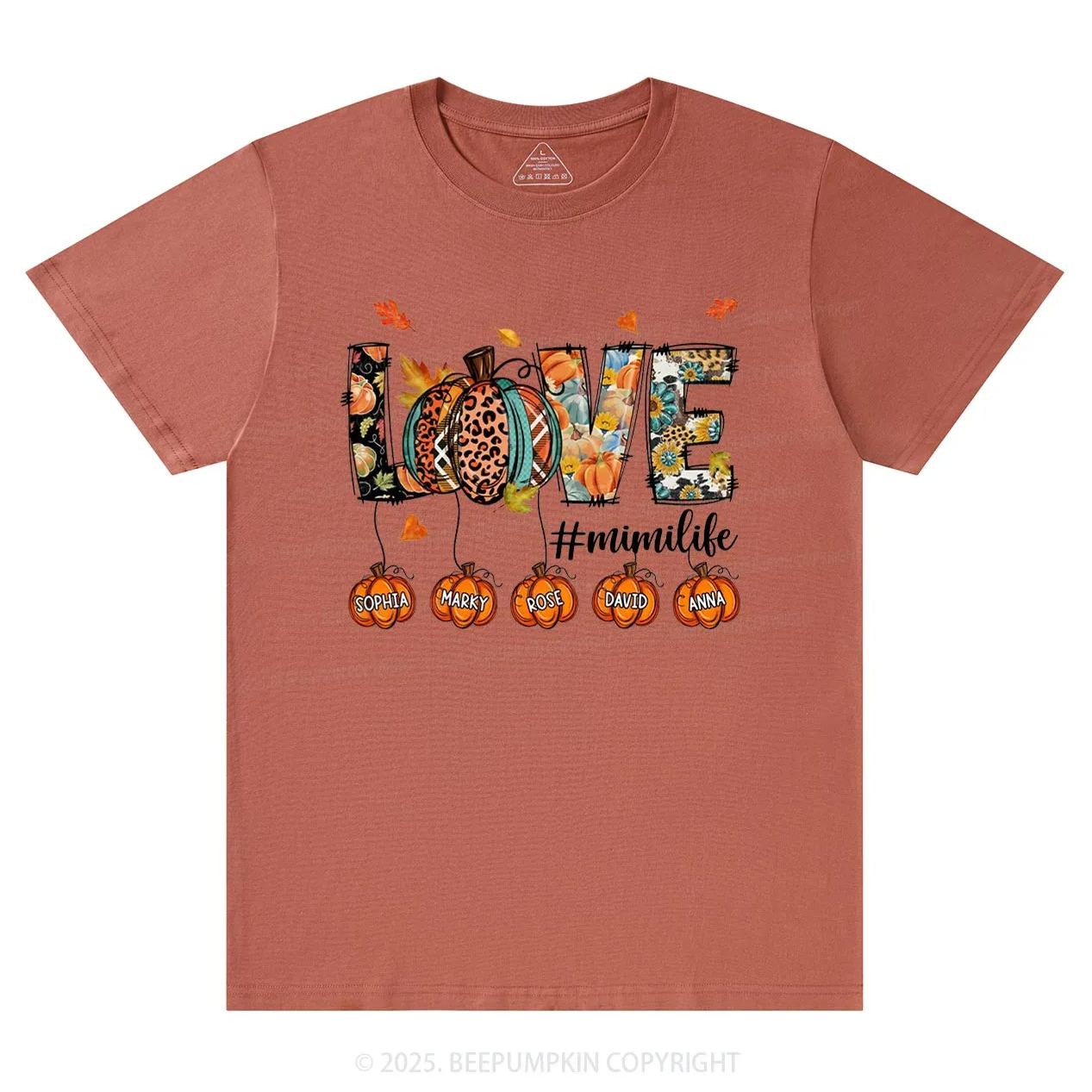 Personalized Love Grandma Life T-Shirts Beepumpkin