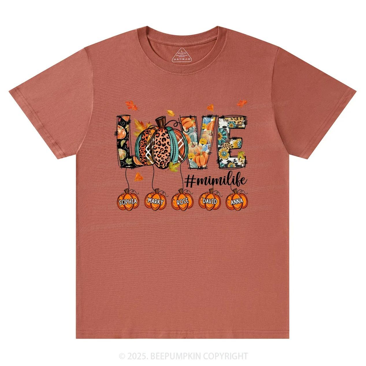 Personalized Love Grandma Life T-Shirts Beepumpkin