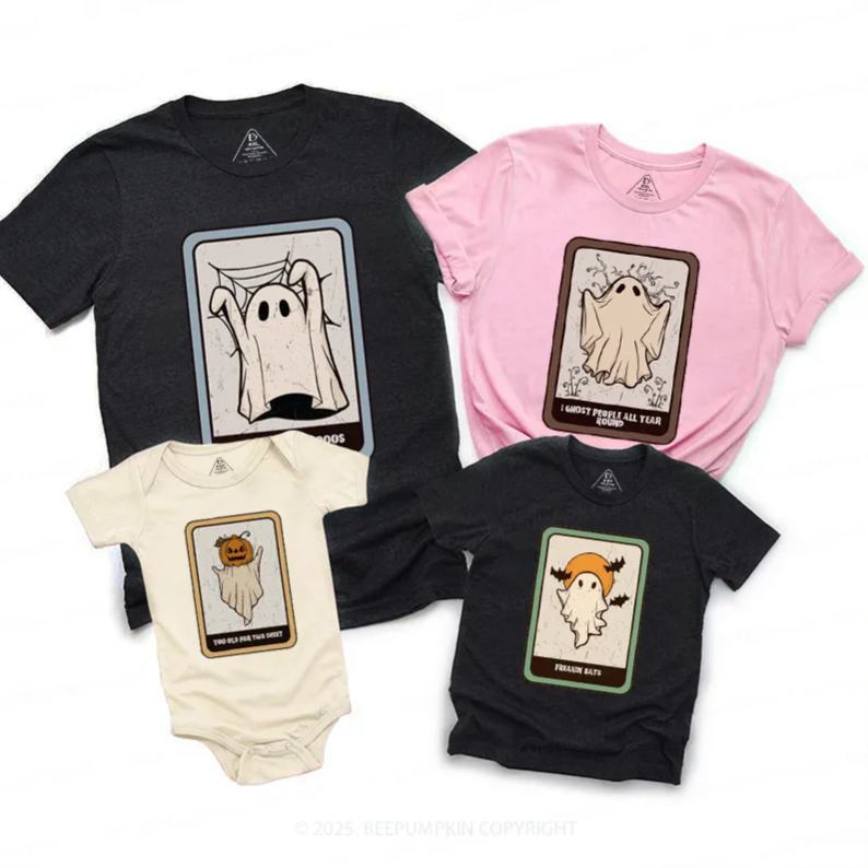 Personalized Family Ghost Cards Halloween Family Matching Shirts