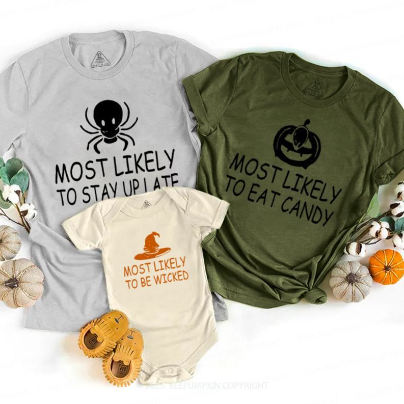 Personalized Most Likely To Halloween Family Matching Shirts