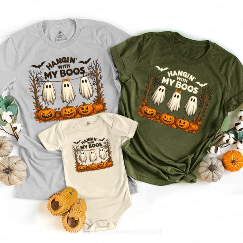 Hangin’ With My Boos Halloween Family Matching Shirts