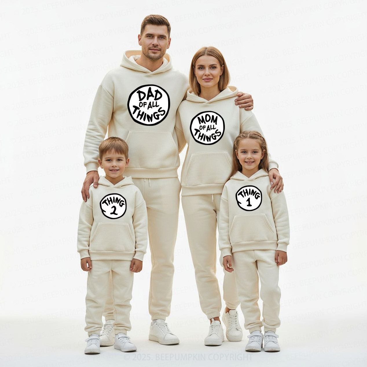 Personalized Thing Family Matching Hoodie Set