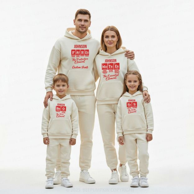 Personalized Element Family Matching Hoodie Set