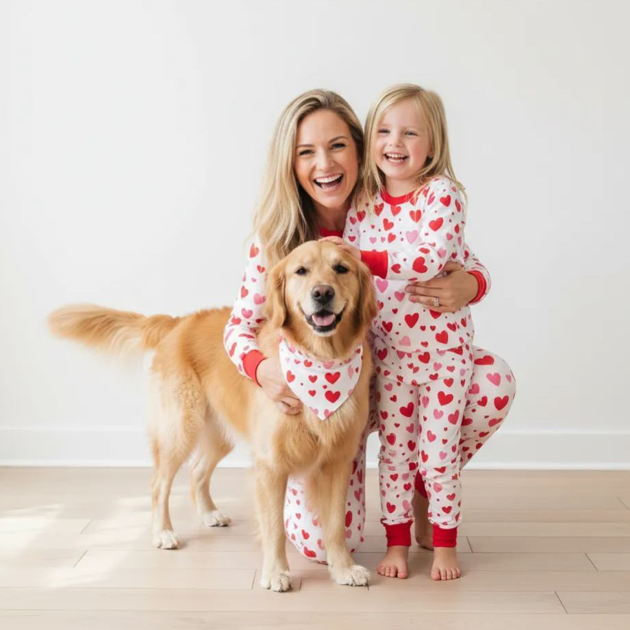 Lovely Rain All-Over Print Mom&Me Cuffed Pajama Sets