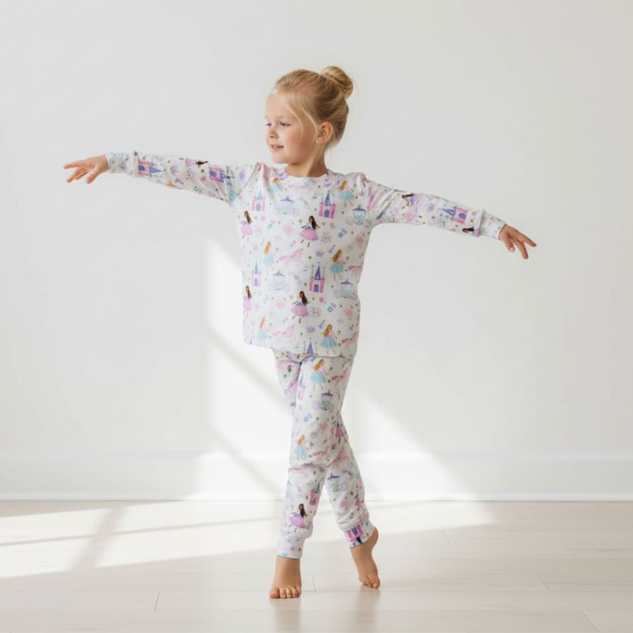 Princess Of The Castle Two-Piece Pajama Set For Kids
