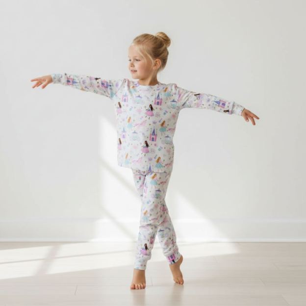 Princess Of The Castle Two-Piece Pajama Set For Kids