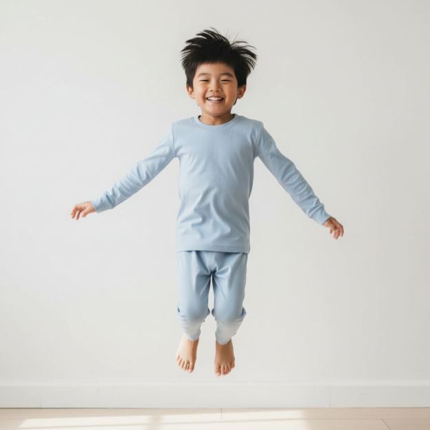 Sunny Blue Two-Piece Pajama Set For Kids